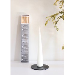 Cone candle, white