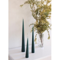 Bougie conique vert sapin