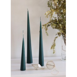 Bougie conique vert sapin