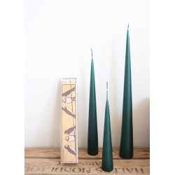 Bougie conique vert sapin