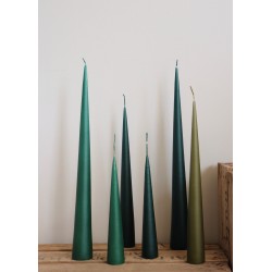 Bougie conique vert sapin