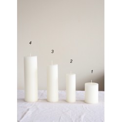 Pillar candle, white