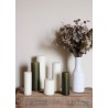 Pillar candle, olive green