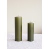 Pillar candle, olive green