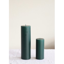 Pillar candle, dark green