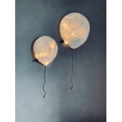 Ligthing balloon  in white paper