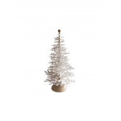 Sapin - Kit de décoration 3D - blanc et or