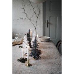 Fir tree - Paper 3D decoration kit, white and gold