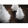 Fir tree - Paper 3D decoration kit, white and gold