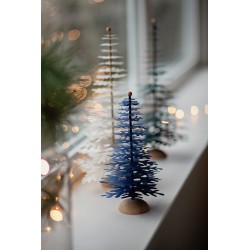 Fir tree - Paper 3D decoration kit, dark blue