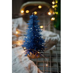 Fir tree - Paper 3D decoration kit, dark blue