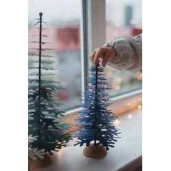 Fir tree - Paper 3D decoration kit, dark blue