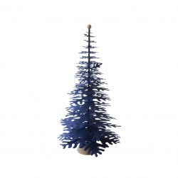 Fir tree - Paper 3D decoration kit, dark blue