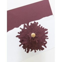 Fir tree - Paper 3D decoration kit, claret red