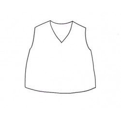 SLEEVELESS BLOUSE, V NECK