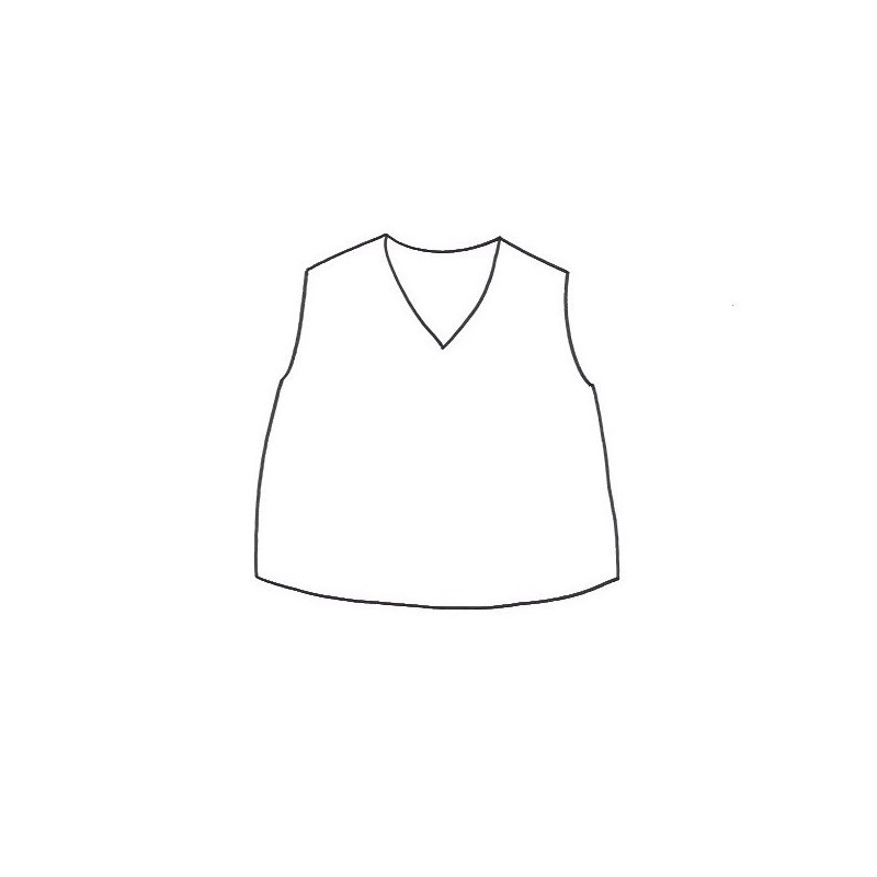 SLEEVELESS BLOUSE, V NECK