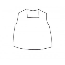 SLEEVELESS BLOUSE, SQUARED NECK