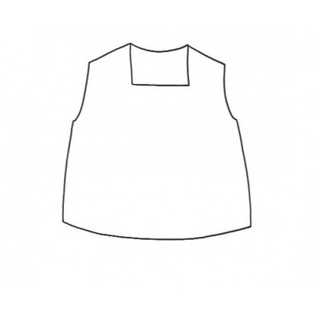 SLEEVELESS BLOUSE, SQUARED NECK