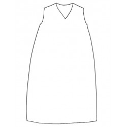 ROBE LONGUE EVASÉE SM, COL V