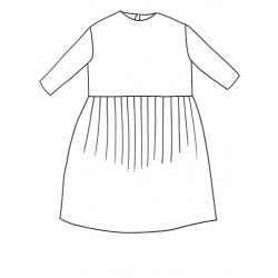 PLEATED DRESS LONG SLEEVES