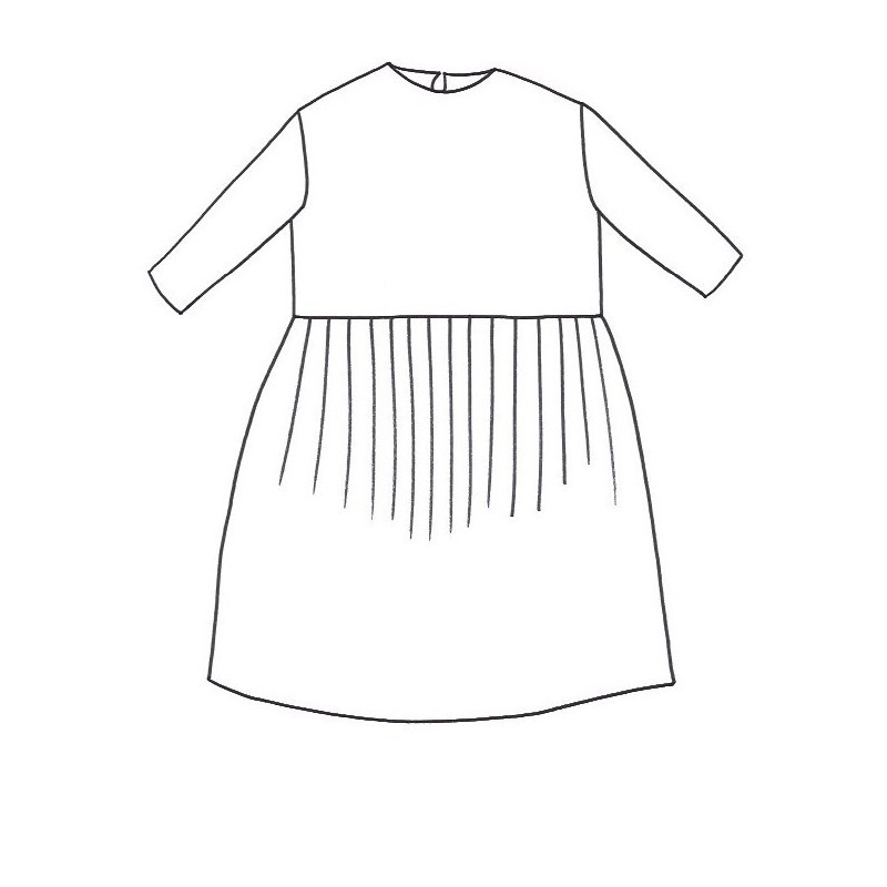 PLEATED DRESS LONG SLEEVES