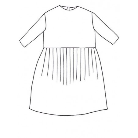 PLEATED DRESS LONG SLEEVES