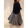 Pleated skirt, herringbone wool drap