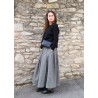 Pleated skirt, herringbone wool drap