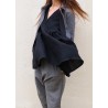 Saroual trousers, grey wool blend