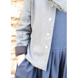 Veste tailleur, lainage gris