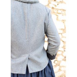 Veste tailleur, lainage gris