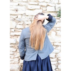 Veste tailleur, lainage gris