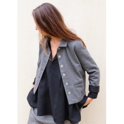 Veste, lainage gris