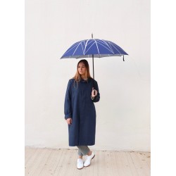 Coat, blue recycled denim