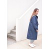 Coat, blue recycled denim