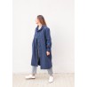 Coat, blue recycled denim