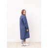 Coat, blue recycled denim