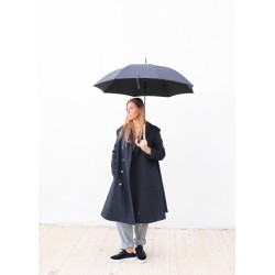 Unisex coat, black denim