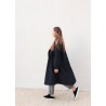 Unisex coat, black denim