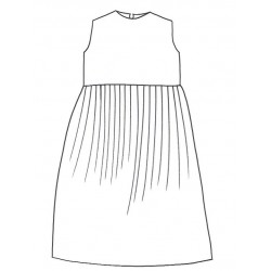 LONG PLEATED DRESS SLEEVELESS