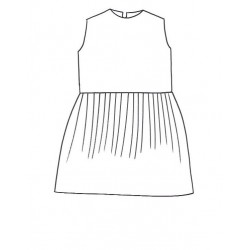 PLEATED DRESS SLEEVELESS LOW WAIST