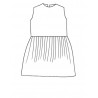 PLEATED DRESS SLEEVELESS LOW WAIST