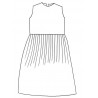 LONG PLEATED DRESS SLEEVELESS LOW WAIST