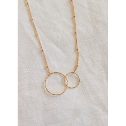 Collier "double anneaux" or