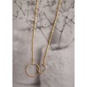 "Double circles" necklace gold