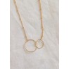 Collier "double anneaux" or