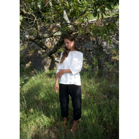 Trousers 02, black linen