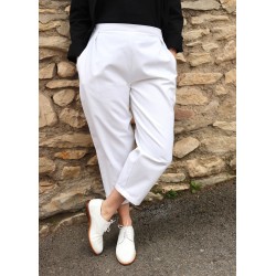 High waist trousers, white denim