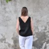 Blouse 05, black linen