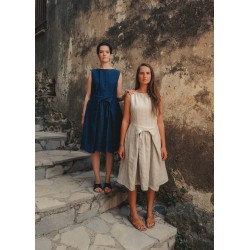 Dress 08, natural heavy linen